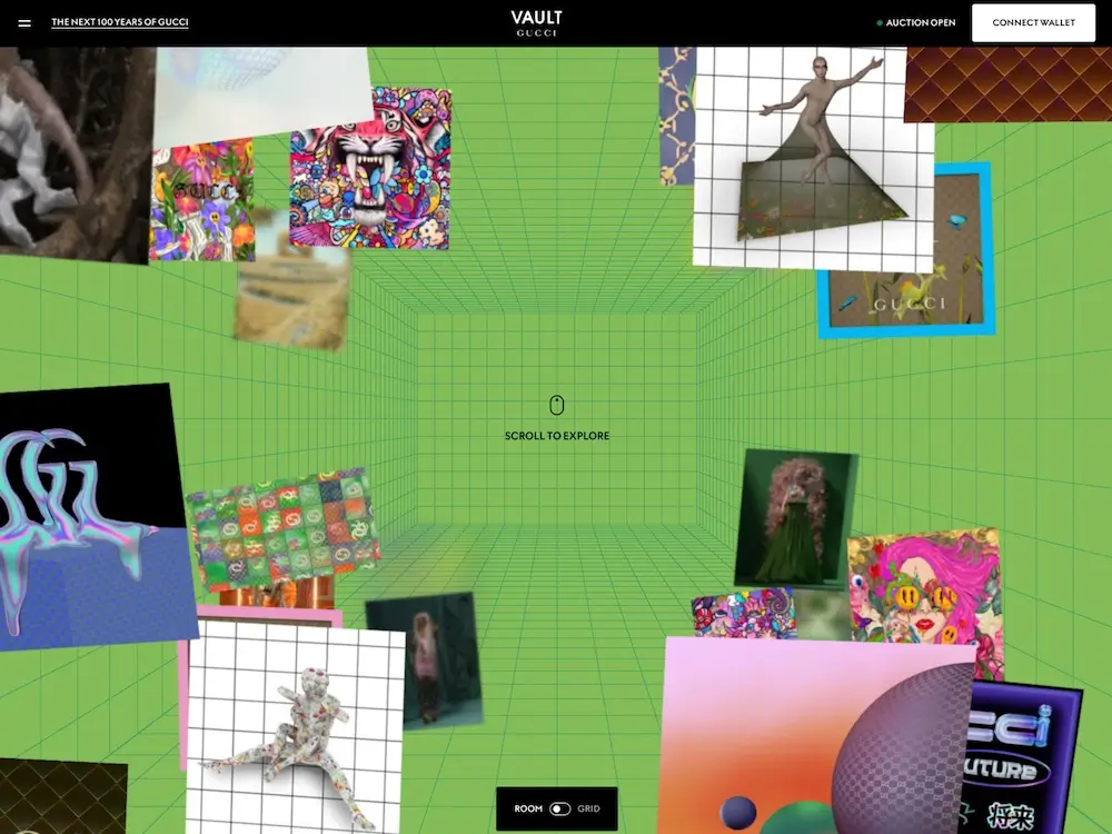 Capture du site Gucci Art Space