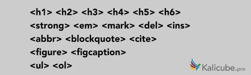Exemples de balise HTML sémantiques 