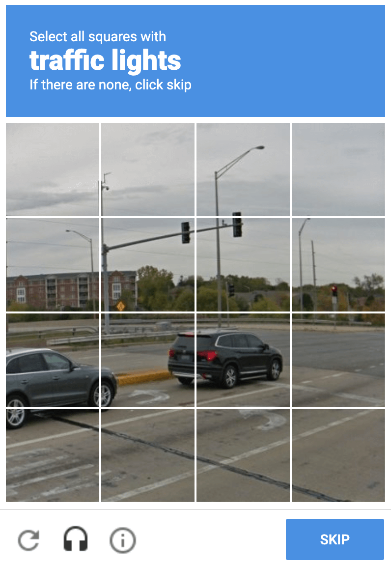 Exemple de captcha Google